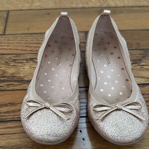 Falls Creek Glittery Gold Kids Dress Shoes